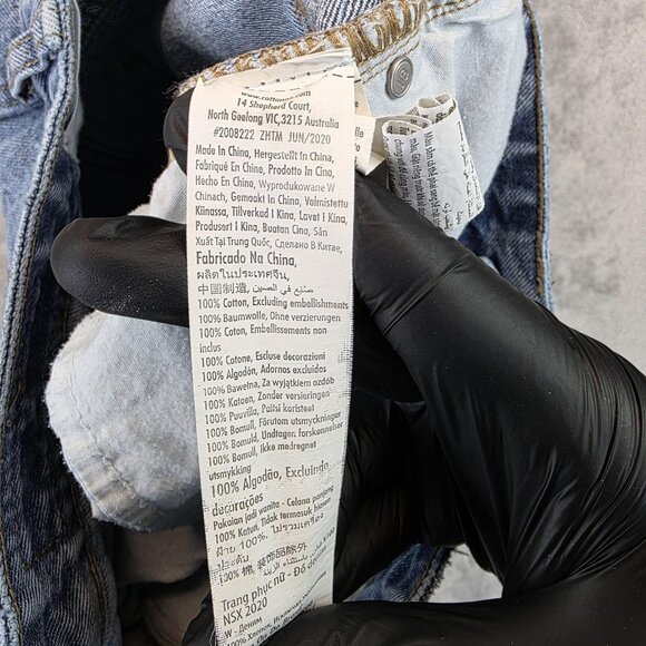 Cotton On Jeans Womens 4 Light Wash Mom High Rise Distressed Denim Tapered Leg - Picture 11 of 11
